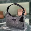 Nylon Designers Bags Womens Diamond handbags Glitter handbag Canvas bag Hobo crystal shoulderbag women Chest pack Tote underarm mini bags P