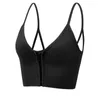 Abbigliamento da yoga Reggiseno sportivo con cerniera frontale Crop Top Abbigliamento sportivo da donna Reggiseni femminili per palestra fitness Intimo femminile da corsa Lingerie push up