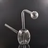 Verre Portable Brûleur À Huile Bangs Dab Rigs Narguilé Épais Pyrex Petit Bubbler Fumer Pipe Ashcatcher Bong avec Tuyau De Brûleur À Huile Détachable Moins Cher