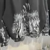 Sweat à capuche de marque de styliste pour hommes et femmes, pull ample en peluche peint à la main avec des taches de graffitis imprimées, 2022
