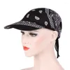 Berets Fashion Cotton Visor Hat للنساء الرجال المطبوعون Square Cap Cap Sunscreen Suckarf Baseball Brim Outdoor Brim