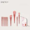 ENERGY Pottery Color Makeup Brush Set 10pcs Synthetic Face Powder Blush Foundation Contour Eyeshadow Liner Brow Cosmetic Brushes