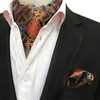 Brand Paisley Ascot Das Handkerchief Set For Men Vintage British Fashion Accessories Neck Tie Pocket Square Graveata Gifts J220816