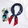 70cm Women Square Scarf Print Foulard Femme Elegant Women Wrap Handkerchief Silk Satin Bandana Accessories J220816
