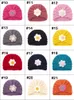 Enfants bébé tricot chapeaux Floral inde casquettes tricoté Crochet laine épais chapeau bonnets hiver garder au chaud casquette 21 couleurs M4216