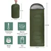 أكياس النوم Pacoone Camping حقيبة نوم خفيفة الوزن 4 موسم دافئ غلاف بارد على الظهر حقيبة نوم للتنزه في الهواء الطلق T221022