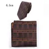 Fashion 65 см Шелковой сплошной платок набор галстуков серые полосатые джуккардовые квадратные квадратные квадратные галстуки