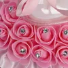 Gift Wrap Wedding Heart Cake Ring Box Simulation Foam Rose Single Layer Love Pillow Supplies