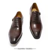 Gai Dress Shoes Men Men Genine Leather Oxford Shoes Buckle Strap Office Dress Wedding Brown Brogue Pointed Tee Soy Sippal Shole 221022 Gai