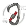 Corde Imbracature e fettucce Imbracature da arrampicata Moschettone da esterno Discesa in corda doppia Camping Sport Mosqueton 25kn D-shape Tactique Equipment Mousqueton 221021