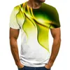 Herr t-skjortor 2022 Summer Men's 3D Colorful Printing Casual Sports Camouflage T-shirt