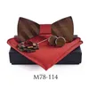 Linbaiway Claasic houten vlinderdas set voor mannen Wood Bowtie J220816