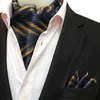 Marchio paisley ascot das fazzoletto set per uomini vintage accessori di moda britannici cravatta tasca quadrata grave regali j220816
