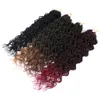 WAVY SENEGALESE Twist virkning H￥rfl￤tor 18 tum Curly Twist Crochet H￥rfl￤tor Wavy Ends syntetiska h￥rf￶rl￤ngningar f￶r svarta kvinnor BS32