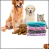 Hund Grooming Pet Dog Handduk Snabbtorkning Microfiber Chenille Py Cat Badhanddukar f￶r husdjur Reng￶r leveranser Superabsorberande fast f￤rg DHGTV