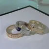 Anel de designer de ouro rosa para noivado masculino hip hop feminino joias de luxo retrô prata 925