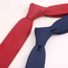 Linbaiway Mens Skinny TiesPocket Square Set For Man Business Casual Solid Cotton Neck Tie Handkerchief Set Custom J220816
