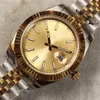 Nowy ST9 Luksusowy zegarek 41mm 126333 126331 126334 Automatyczne mechianiczne zegarek do paska Sapphire 2813 Bransoletka Wimbledon 126301 Męskie zegarki Gold Dial Prezent