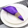 10 pcsparty Solid Color Square Satin Napkins Soft Handkerchief Romantic Wedding Banquet Tablecloth Dinner Decoration J220816