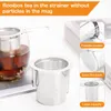 Mesh Çay Infuser Yeniden Kullanılabilir Çay Süzgeç Çaydan Paslanmaz Çelik Gevşek Çay Yaprak Filtre Katlama Tutamak İçecek Mutfak Araçları LX5210