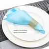 10 pcsparty Solid Color Square Satin Napkins Soft Handkerchief Romantic Wedding Banquet Tablecloth Dinner Decoration J220816
