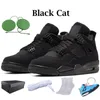 4 4s basketball shoes jumpman designer Black Cat Canvas White Oreo Cool Grey Red Thunder Bordeaux Sail Metallic Diy Zen Master sneaker sport big size 36-47 with box