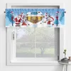 Rideau Joyeux Noël Bonhomme De Neige Pastorale Pays Décoration Occultant Cuisine Lavage À Manches Courtes Demi Manches Semi Durable Cu R0a3