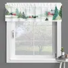 Rideau Joyeux Noël Bonhomme De Neige Pastorale Pays Décoration Occultant Cuisine Lavage À Manches Courtes Demi Manches Semi Durable Cu R0a3