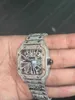 Наручные часы Роскошные часы на заказ Bling Iced Out Часы из белого золота с покрытием из муассана и бриллиантов Watchess 5A, высококачественная репликация Mechanical122888