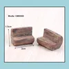 Garden Decorations Crafts 50st Mini Modern Park Benches Miniature Fairy Garden Miniatures Accessories Toys For Doll House Courtyard DHPZ1