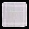 Pak van 3 vintage mannen witte katoenen zakdoek pochet vierkante zakdoeken j220816
