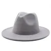 Panama Cap Jazz Формальная шляпа ретро -шерстяная леди, которую Fedora Fashion Fashion Colid Candy Color Wide Brim Unisex Trilby Capeau для мужчин женщин RRA12
