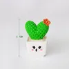 Interior Decorations 4pcs/set Cactus Decoration Resin Plant Small Potted Car With Free Non-slip Mat