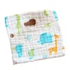 6 couches coton maille bébé doux carré visage serviette de lavage mouchoirs bébé alimentation salive serviettes 2525cm aléatoire 1Pc J220816
