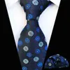 Moda 8 cm Silk Tie Set Set Green Bule Floral listrado