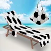 Housse de chaise de plage avec poche latérale Baseball Softball Sports Housses de serviettes de chaise longues colorées avec sacoche Sacs de rangement Transport maritime GWA10