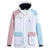 Skifahren Jacken 2022 Winter Ski Anzug Frauen Outdoor Snowboard Jacke Mit Kapuze Nähte Verdickte Warme Kleidung Wasserdichte Top