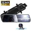 10 pouces IPS 2.5D écran tactile voiture Dvr miroir flux rétroviseur caméra de tableau de bord caméra double voiture caméra Full Hd lecteur enregistreur