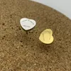 2023 Yeni Moda T Altın Kalp Küpe Kadınlar Gül Saplamalı Çift Pazen Çantası Paslanmaz Çelik 10mm Kalın Piercing Mücevher Hediyeleri Kadın Aksesuarlar Toptan