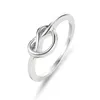 Wedding Rings 1pcs Heart Knot Ring For Women Love Engagement Promise Knuckle Simple Jewelry Birthday Gift