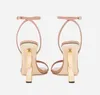 2023 Famous Summer Keira Sandals Shoes Women Patent Leather Pop Heel Gold-plated Carbon Lady Sexy Sandalias Party Dress Comfort Walking EU35-43 BOX