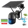 Câmera de IP IP externa com energia solar de cartão 3MP 1536p recarregável 18650 Videoveilância de videoclipe CCTV CCTV