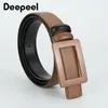 Belts Deepeel 2.8 105cm Ladies Genuine Leather Belt Solid Color Waistband Jeans Dress Decoration Luxury Designer Accessories