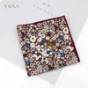 100 coton imprimé Hankie tissu doux mouchoir fleurs hommes poche carré élégant cadeau fête dîner accessoires de haute qualité J220816