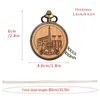 Pocket Watches Sculpted Engraved Eiffel Tower Paris Frankrike Byggande figur Staty Trähantverk kvartsklocka Träklocka Souvenir presenter