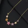 Colliers pendants Blachette Sweet Romantic Stars Collier Collier Chaîne Bijoux pour femmes Girlfriend Amourte Cadeaux Accessoires de mariage Bridal