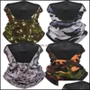 Masques de concepteur en plein air Magic Scarpe pliable hommes Respirable Neck Gaiter Protection de camouflage de vent anti-poussière Masque solaire Dhodw