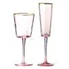 Wijnglazen 200-350 ml Creative Hammer Tattoo Goblet Gold Crystal Red Champagne Cup Light Luxe Ice Breaking Drinkware