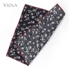 Colorful Floral Handkerchief 100 Cotton Hankie 23 Cm Women's Casual Party Pocket Square Gift Tuxedo Bow Tie Accessory J220816