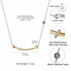 قلادة قلادة Collare 925 Sterling Silver Bar Pendants Girl's Girl's Gift Valentine Nay Jewelry Bone مع النساء P652